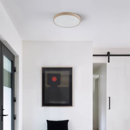 Brilagi - LED stmievateľné stropné svietidlo GLASS POOL DOUBLE LED/48W/230V 3000-6000K 40 cm béžové + diaľkové ovládanie