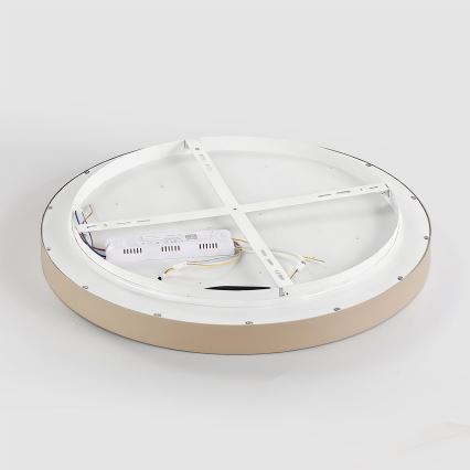 Brilagi - LED stmievateľné stropné svietidlo GLASS POOL DOUBLE LED/48W/230V 3000-6000K 40 cm béžové + diaľkové ovládanie