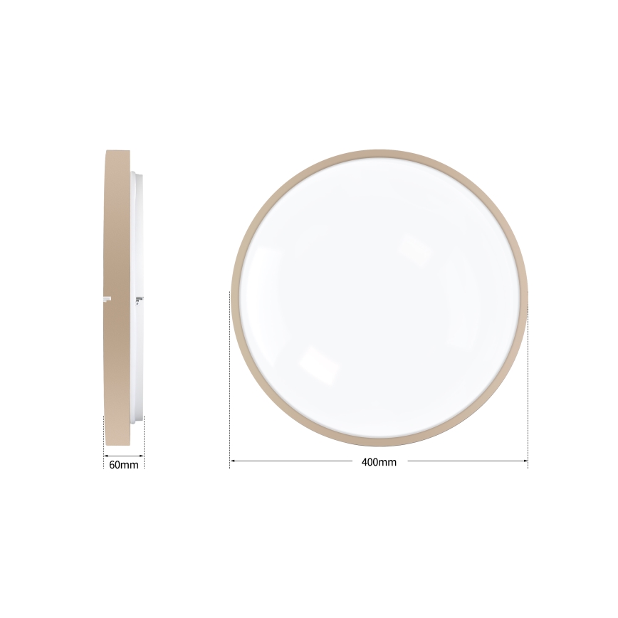 Brilagi - LED stmievateľné stropné svietidlo GLASS POOL DOUBLE LED/48W/230V 3000-6000K 40 cm béžové + diaľkové ovládanie