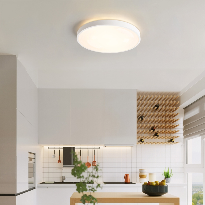 Brilagi - Stmievané LED stropné svietidlo GLASS POOL DOUBLE LED/48W/230V 3000-6000K 40 cm biela + diaľkové ovládanie