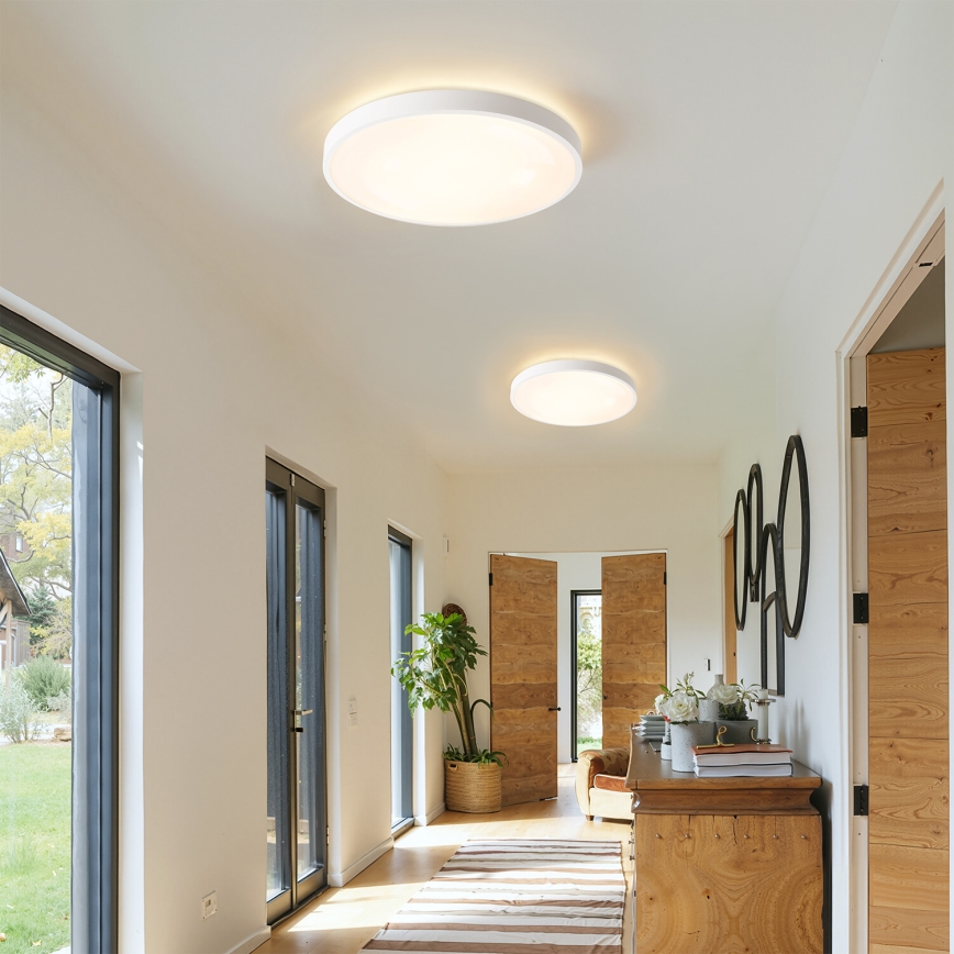 Brilagi - Stmievané LED stropné svietidlo GLASS POOL DOUBLE LED/48W/230V 3000-6000K 40 cm biela + diaľkové ovládanie