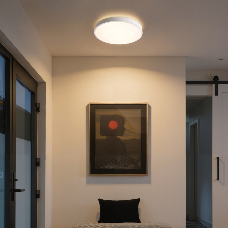 Brilagi - Stmievané LED stropné svietidlo GLASS POOL DOUBLE LED/48W/230V 3000-6000K 40 cm biela + diaľkové ovládanie