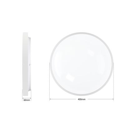 Brilagi - Stmievané LED stropné svietidlo GLASS POOL DOUBLE LED/48W/230V 3000-6000K 40 cm biela + diaľkové ovládanie