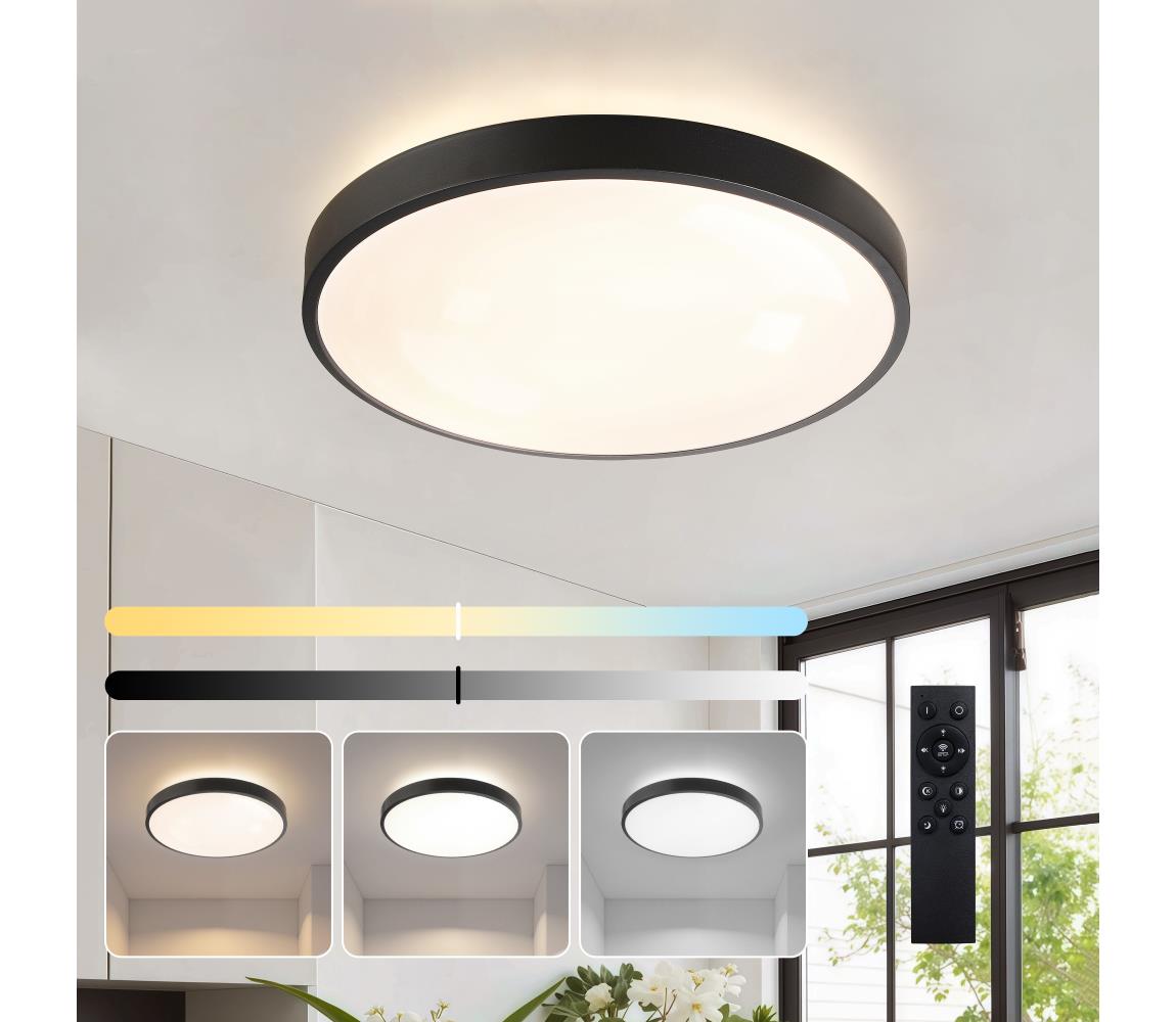Brilagi - stmievateľné LED svietidlo GLASS POOL DOUBLE LED/48W/230V 40 cm čierne + DO BRI739