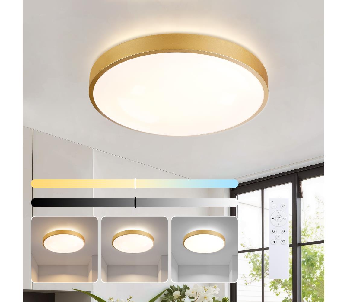 Brilagi - Stmievateľné LED svietidlo GLASS POOL DOUBLE LED/48W/230V 40 cm zlaté + diaľkové ovládanie BRI742
