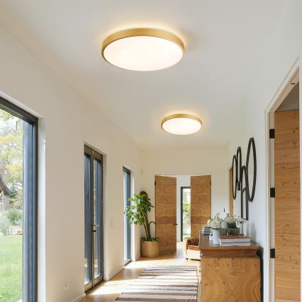 Brilagi - Stmievateľné LED stropné svietidlo GLASS POOL DOUBLE LED/48W/230V 3000-6000K 40 cm zlaté + diaľkové ovládanie