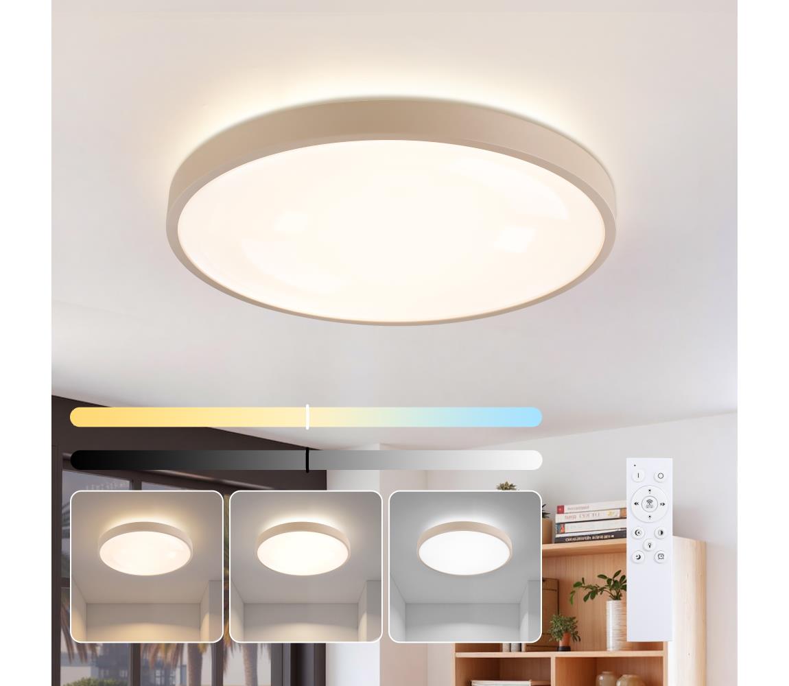 Brilagi - stmievateľné LED svietidlo GLASS POOL DOUBLE LED/60W/230V 50 cm béžová + DO BRI746