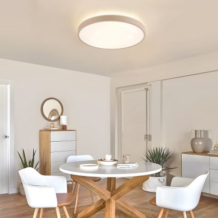 Brilagi - Stmievateľné LED stropné svietidlo GLASS POOL DOUBLE LED/60W/230V 3000-6000K 50 cm béžové + diaľkové ovládanie