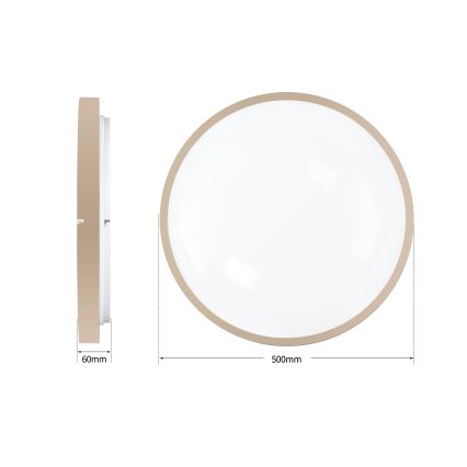 Brilagi - Stmievateľné LED stropné svietidlo GLASS POOL DOUBLE LED/60W/230V 3000-6000K 50 cm béžové + diaľkové ovládanie