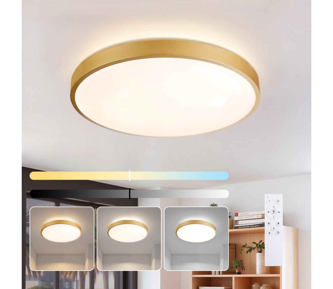 Brilagi - Stmievateľné LED svietidlo GLASS POOL DOUBLE LED/60W/230V 50 cm zlaté + diaľkové ovládanie BRI747