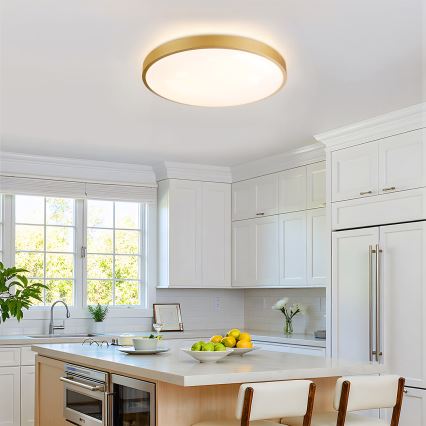 Brilagi - stmievateľné LED stropné svietidlo GLASS POOL DOUBLE LED/60W/230V 3000-6000K 50 cm zlaté + diaľkové ovládanie