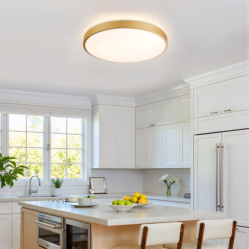 Brilagi - stmievateľné LED stropné svietidlo GLASS POOL DOUBLE LED/60W/230V 3000-6000K 50 cm zlaté + diaľkové ovládanie