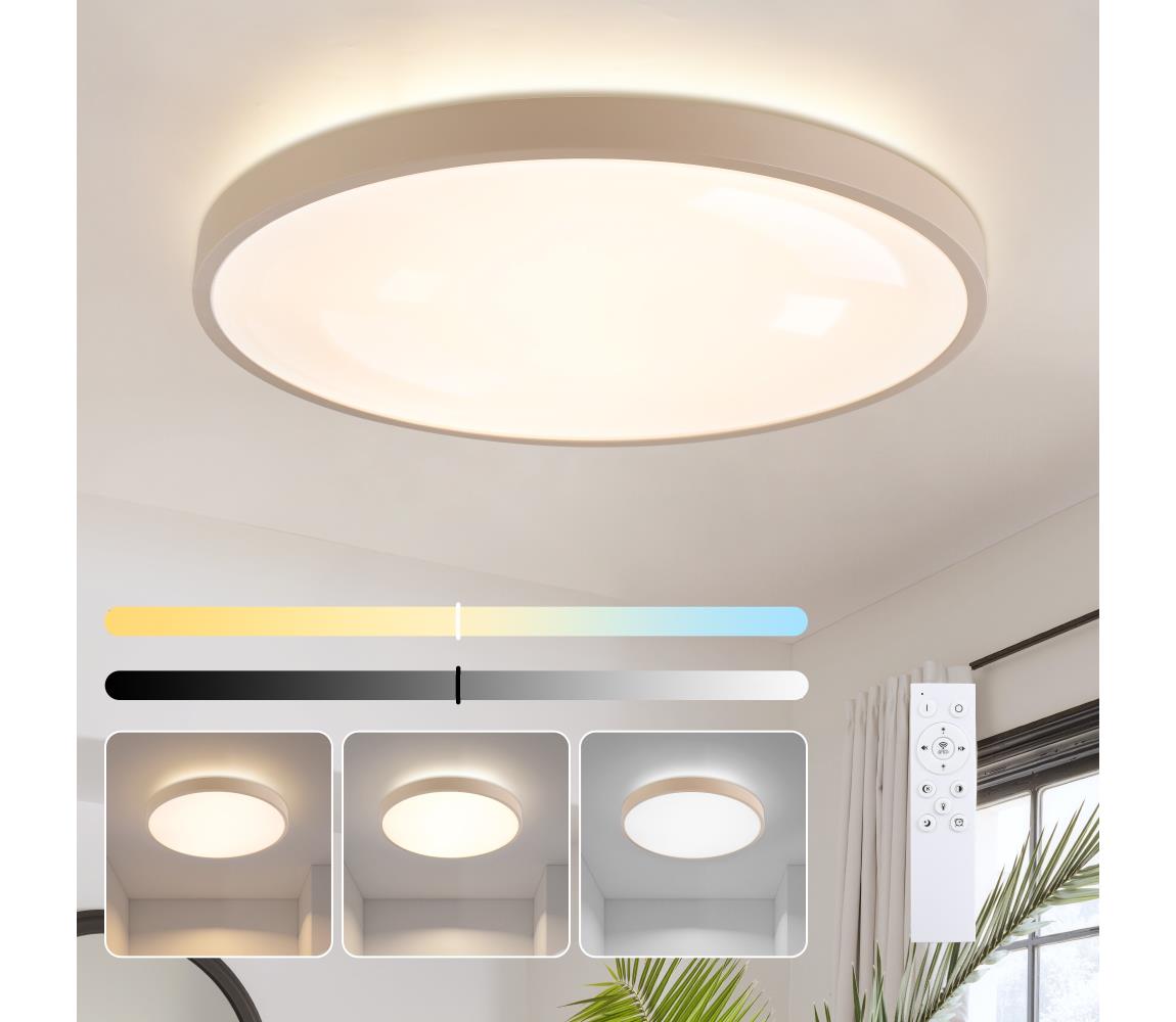 Brilagi - stmievateľné LED svietidlo GLASS POOL DOUBLE LED/80W/230V 60 cm béžová + DO BRI751
