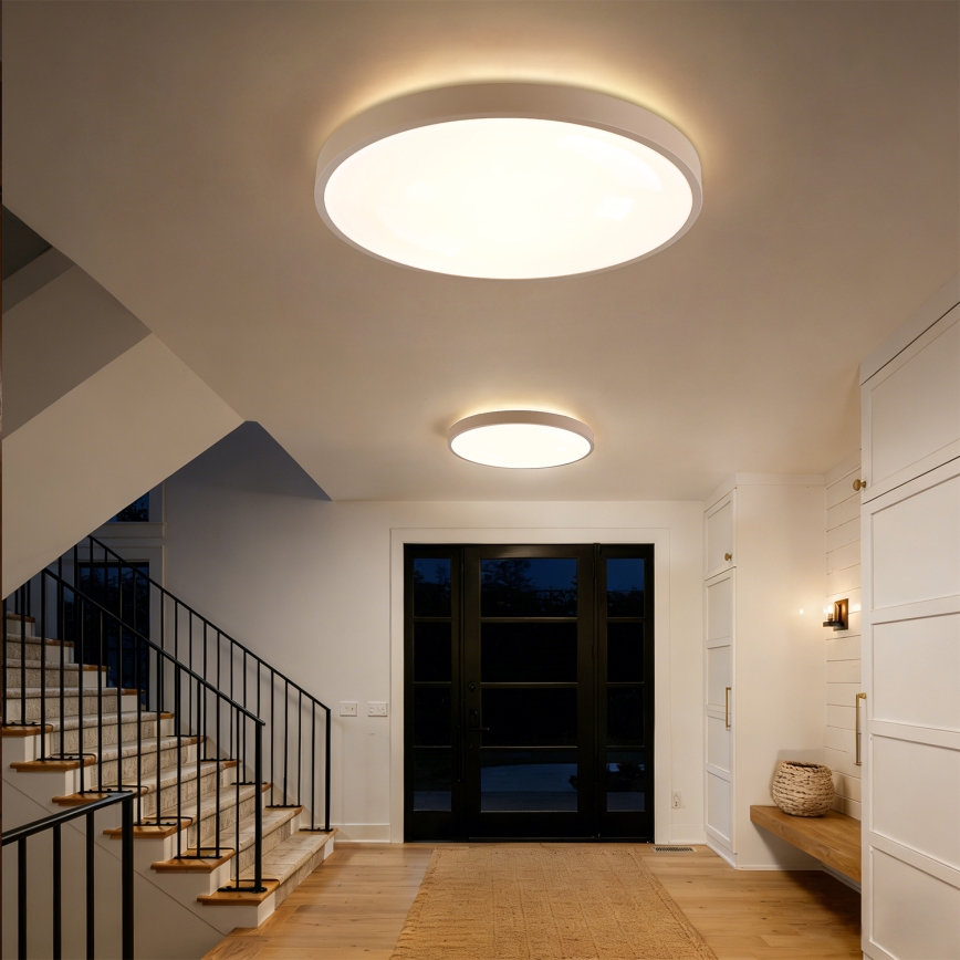 Brilagi - stmievateľné LED stropné svietidlo GLASS POOL DOUBLE LED/80W/230V 3000-6000K 60 cm béžová + diaľkové ovládanie