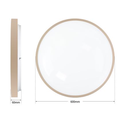 Brilagi - stmievateľné LED stropné svietidlo GLASS POOL DOUBLE LED/80W/230V 3000-6000K 60 cm béžová + diaľkové ovládanie