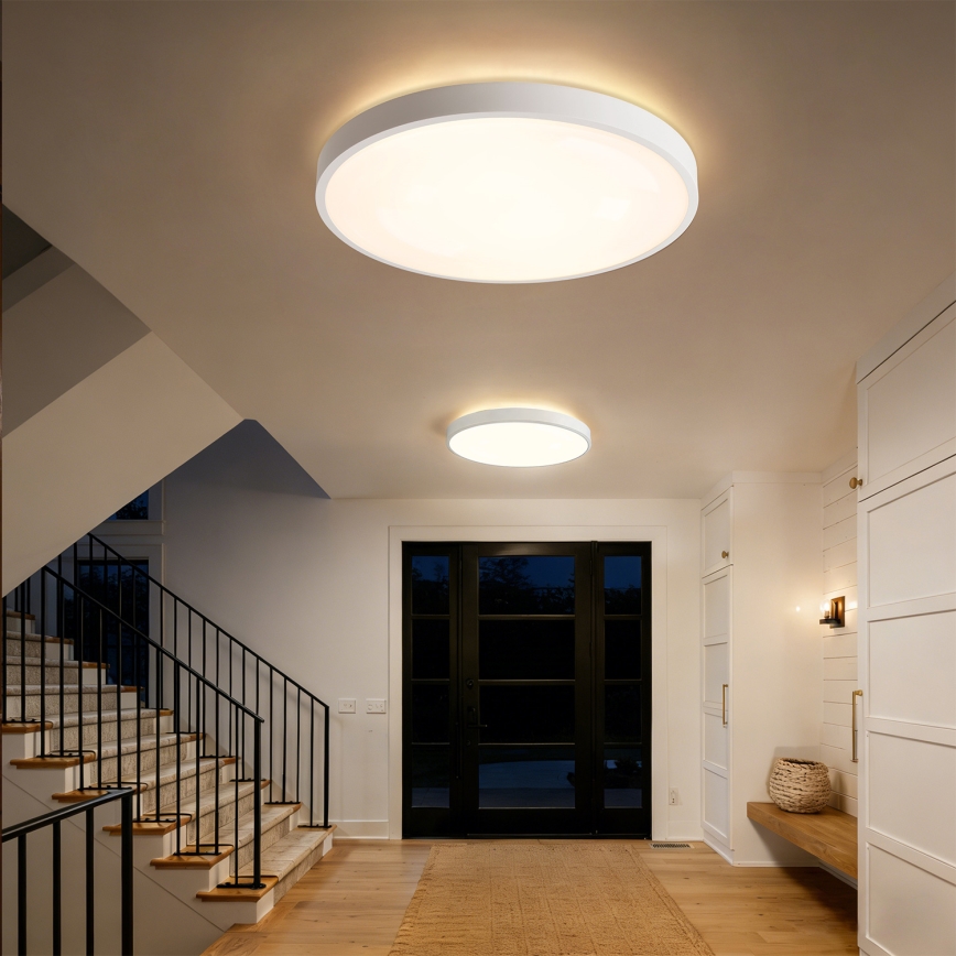 Brilagi - LED stropné svietidlo s možnosťou stmievania GLASS POOL DOUBLE LED/80W/230V 3000-6000K 60 cm biela + diaľkové ovládanie