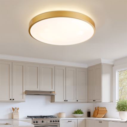 Brilagi - LED stmievateľné stropné svietidlo GLASS POOL DOUBLE LED/80W/230V 3000-6000K 60 cm zlaté + diaľkové ovládanie