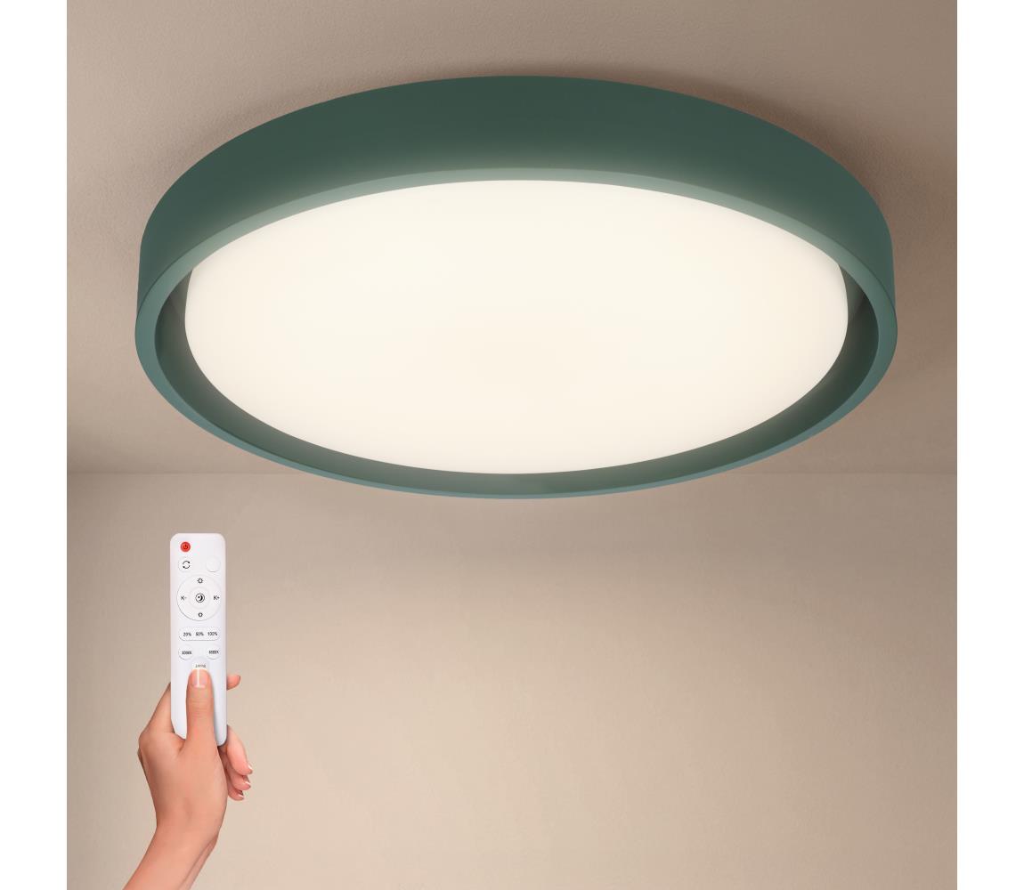 Brilagi - stmievateľné LED svietidlo MATTEO LED/48W/230V 3000–6500 K, priemer 41 cm, zelené, vrátane diaľkového ovládania WO800-OEM32-40