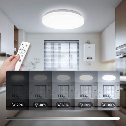 Brilagi - LED stmievateľné stropné svietidlo MILKY WAY LED/24W/230V 3000-6500K priemer 38 cm + diaľkové ovládanie