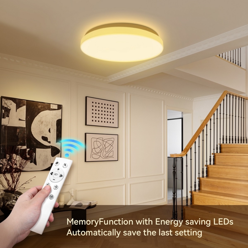 Brilagi - LED stmievateľné stropné svietidlo MILKY WAY LED/24W/230V 3000-6500K priemer 38 cm + diaľkové ovládanie