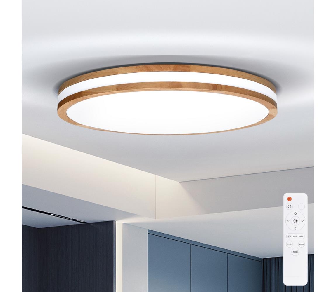Brilagi - Stmievateľné LED svietidlo MOLINA LED/60W/230V 3000-6500K dub priemer 58 cm +DO WO800-OEM9-60