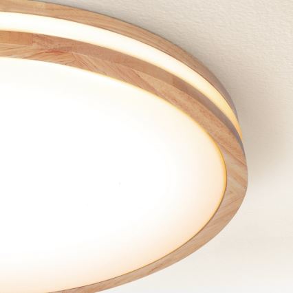 Brilagi - LED Stmievateľné stropné svietidlo MOLINA LED/60W/230V 3000-6500K dub pr. 58 cm + diaľkové ovládanie