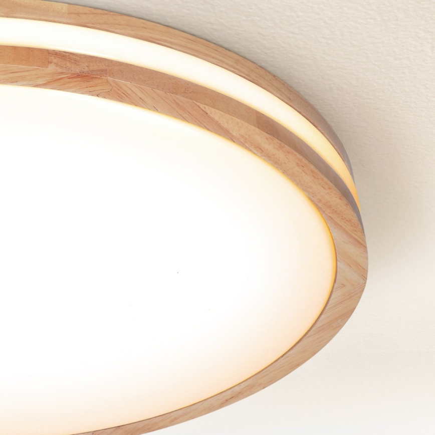 Brilagi - LED Stmievateľné stropné svietidlo MOLINA LED/60W/230V 3000-6500K dub pr. 58 cm + diaľkové ovládanie