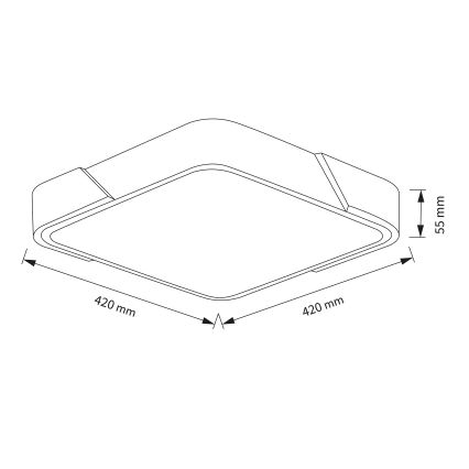 Brilagi - LED stmievateľné stropné svietidlo PILANA LED/48W/230V 3000-6500K dub/biela 42x42 cm + diaľkové ovládanie