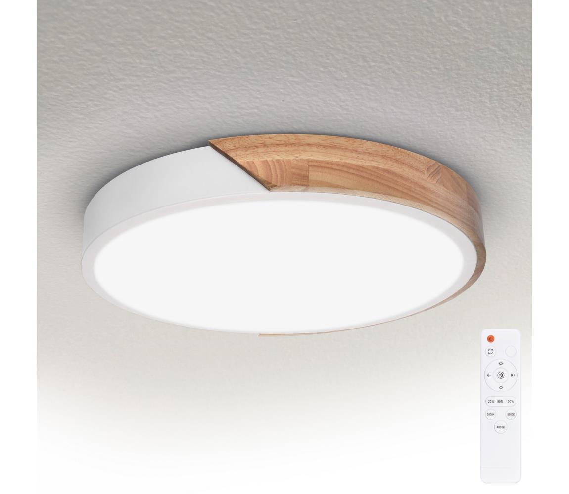 Brilagi - stmievateľné LED svietidlo PILANA LED/48W/230V dub/biela, priemer 40 cm + diaľkové ovládanie WO800-OEM25