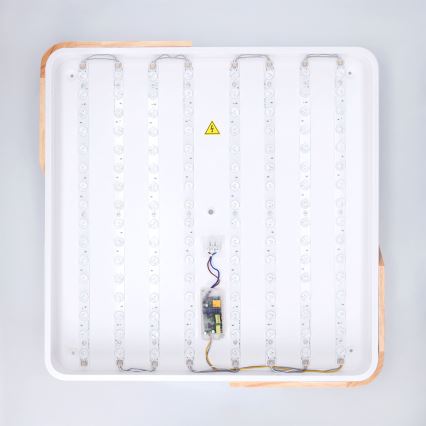 Brilagi - Stmievateľné LED stropné svietidlo PILANA LED/60W/230V 3000-6500K dub/biela 56x56 cm + diaľkové ovládanie