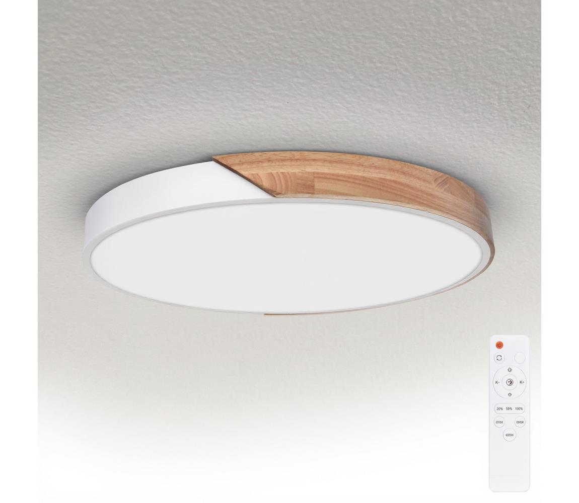 Brilagi - stmievateľné LED svietidlo PILANA LED/60W/230V dub/biela priemer 60 cm + diaľkové ovládanie WO800-OEM25-60