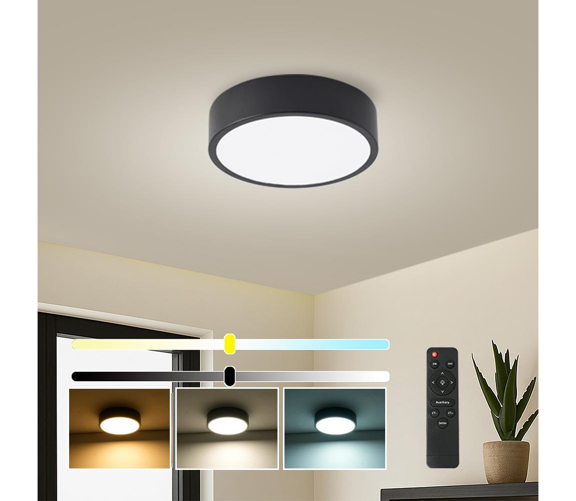 Brilagi - stmievateľné LED svietidlo POOL LED/18W/230V 3000-6000K 20 cm čierna + diaľkový ovládač BRI542