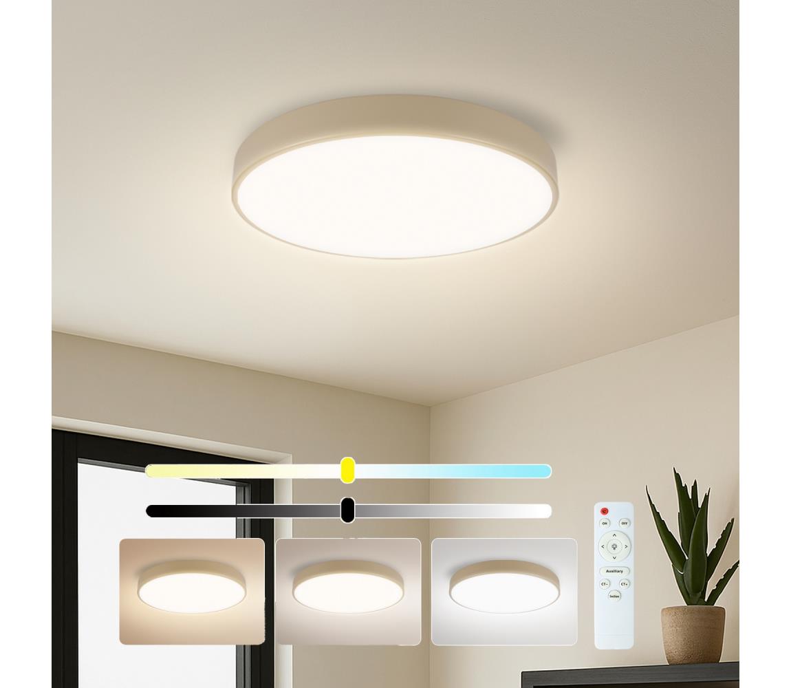 Brilagi - stmievateľné LED svietidlo POOL LED/36W/230V 3000-6000K priemer 30 cm béžové + diaľkové ovládanie BRI335