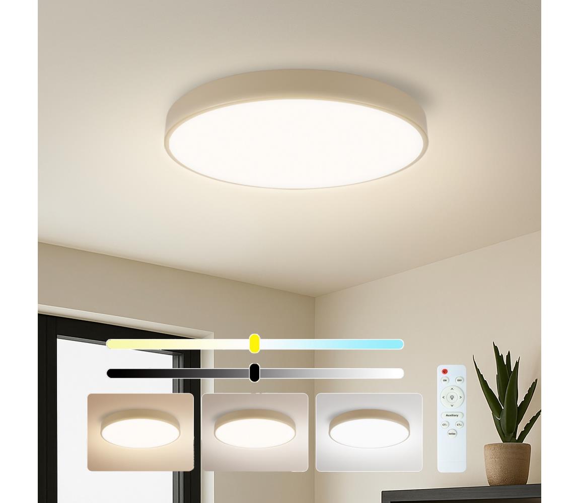 Brilagi - stmievateľné LED svietidlo POOL LED/60W/230V 3000-6000K, priemer 50 cm, béžové + diaľkové ovládanie BRI330
