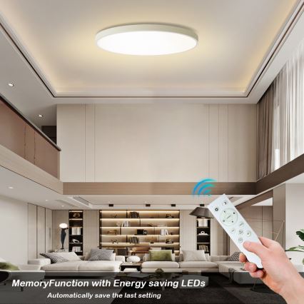 Brilagi - LED stmievateľné stropné svietidlo POOL SMART, 180 W / 230 V, 3000–6000 K, Ø 120 cm, Wi-Fi Tuya, biela + diaľkové ovládanie