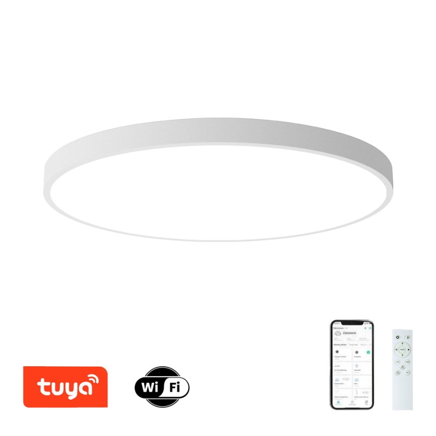 Brilagi - LED stmievateľné stropné svietidlo POOL SMART, 180 W / 230 V, 3000–6000 K, Ø 120 cm, Wi-Fi Tuya, biela + diaľkové ovládanie