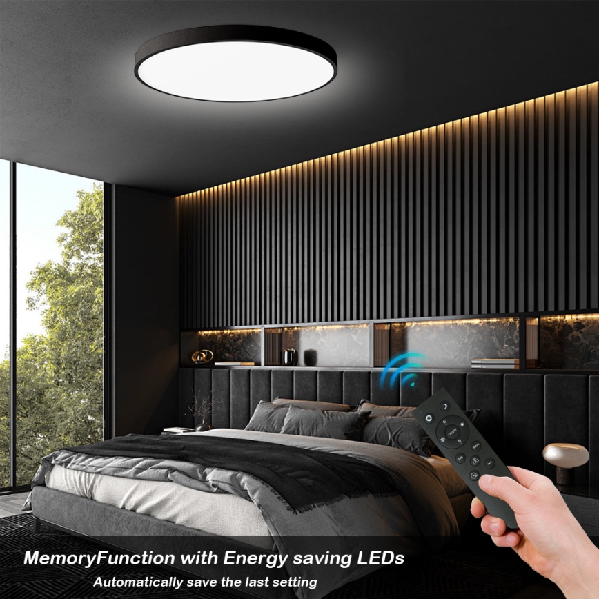 Brilagi - LED stmievateľné stropné svietidlo POOL SMART LED/180W/230V 3000-6000K pr. 120 cm Wi-Fi Tuya čierna + diaľkové ovládanie