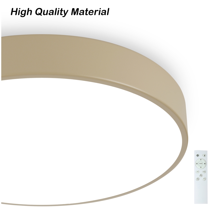 Brilagi - stmievateľné LED stropné svietidlo POOL SMART LED/48W/230V 3000-6000K priemer 40 cm Wi-Fi Tuya béžové + diaľkové ovládanie