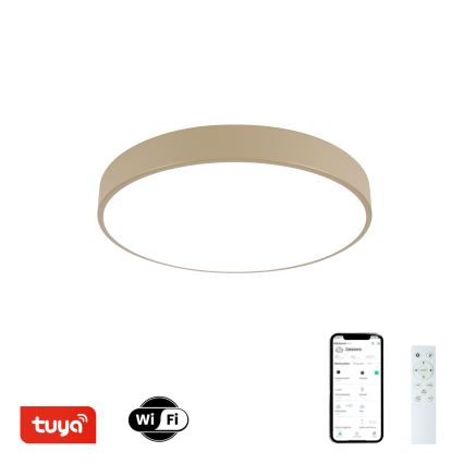 Brilagi - stmievateľné LED stropné svietidlo POOL SMART LED/48W/230V 3000-6000K priemer 40 cm Wi-Fi Tuya béžové + diaľkové ovládanie