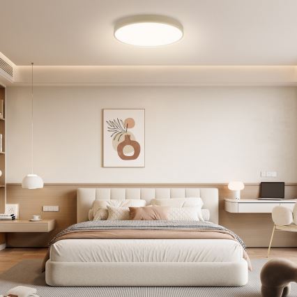 Brilagi - LED Stmievateľné stropné svietidlo POOL SMART LED/60W/230V 3000-6000K pr. 50 cm Wi-Fi Tuya béžové + diaľkové ovládanie