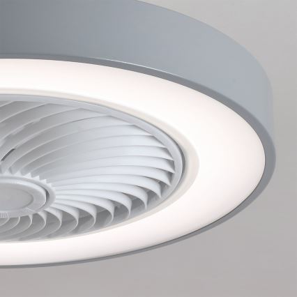 Brilagi - LED stmievateľné stropné svietidlo s ventilátorom LED/38W/230V 3000-6500K pr. 50 cm sivé + diaľkové ovládanie
