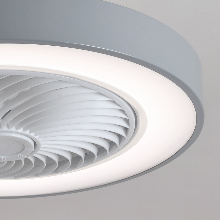 Brilagi - LED stmievateľné stropné svietidlo s ventilátorom LED/38W/230V 3000-6500K pr. 50 cm sivé + diaľkové ovládanie