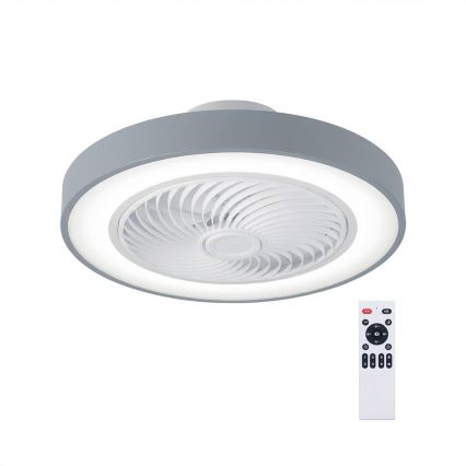 Brilagi - LED stmievateľné stropné svietidlo s ventilátorom LED/38W/230V 3000-6500K pr. 50 cm sivé + diaľkové ovládanie