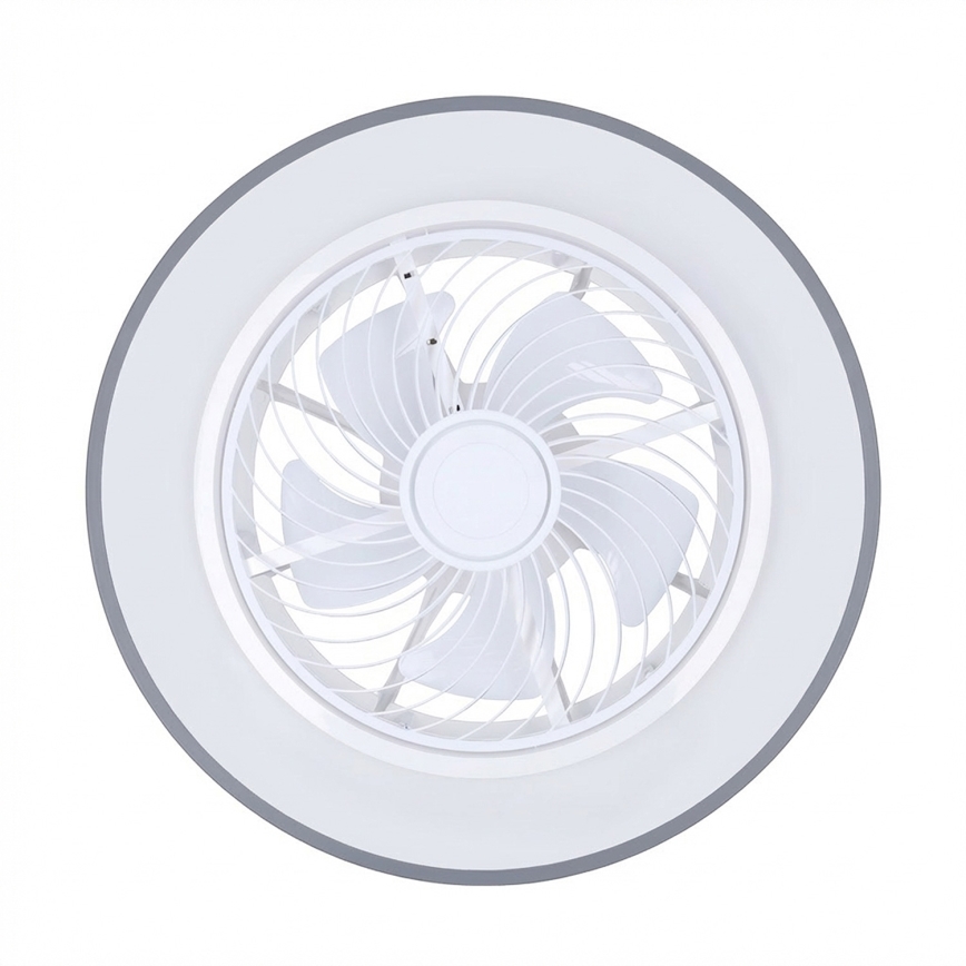 Brilagi - LED stmievateľné stropné svietidlo s ventilátorom LED/38W/230V 3000-6500K pr. 50 cm sivé + diaľkové ovládanie