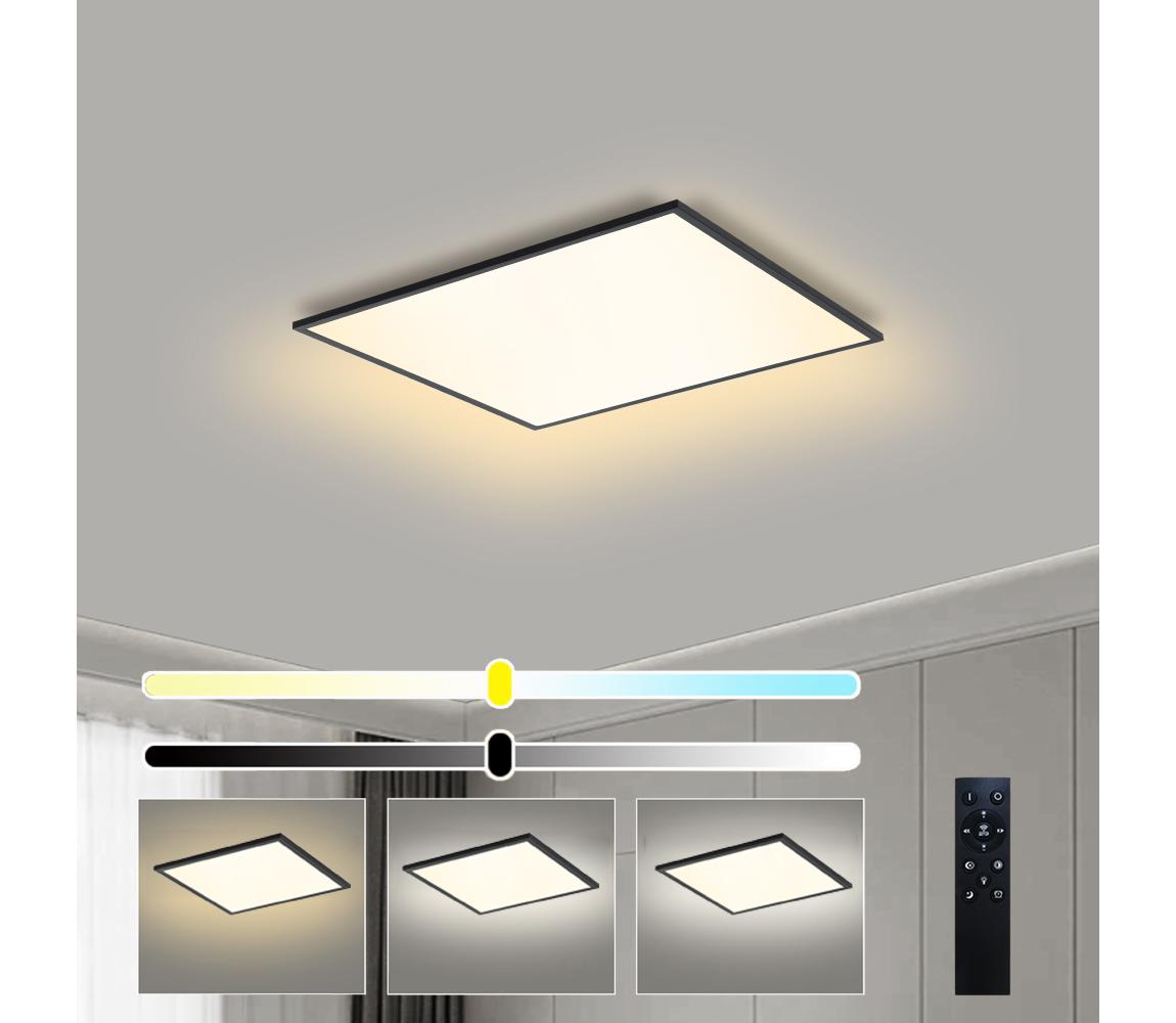 Brilagi - Stmievateľné LED svietidlo SLIMFRAME LED/36W/230V 45x45 cm čierna + diaľkové ovládanie BRI173