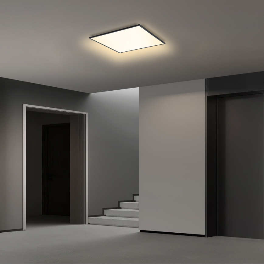 Brilagi - LED stmievateľné stropné svietidlo SLIMFRAME LED/36W/230V 45x45 cm 3000-6000K čierna + diaľkové ovládanie