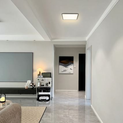 Brilagi - LED stmievateľné stropné svietidlo SLIMFRAME LED/36W/230V 45x45 cm 3000-6000K čierna + diaľkové ovládanie
