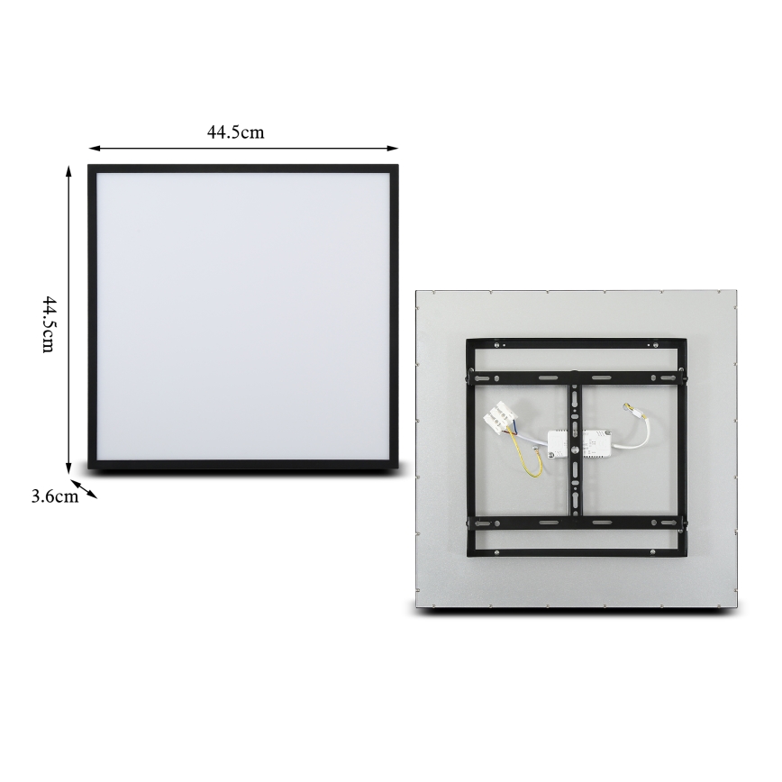 Brilagi - LED stmievateľné stropné svietidlo SLIMFRAME LED/36W/230V 45x45 cm 3000-6000K čierna + diaľkové ovládanie