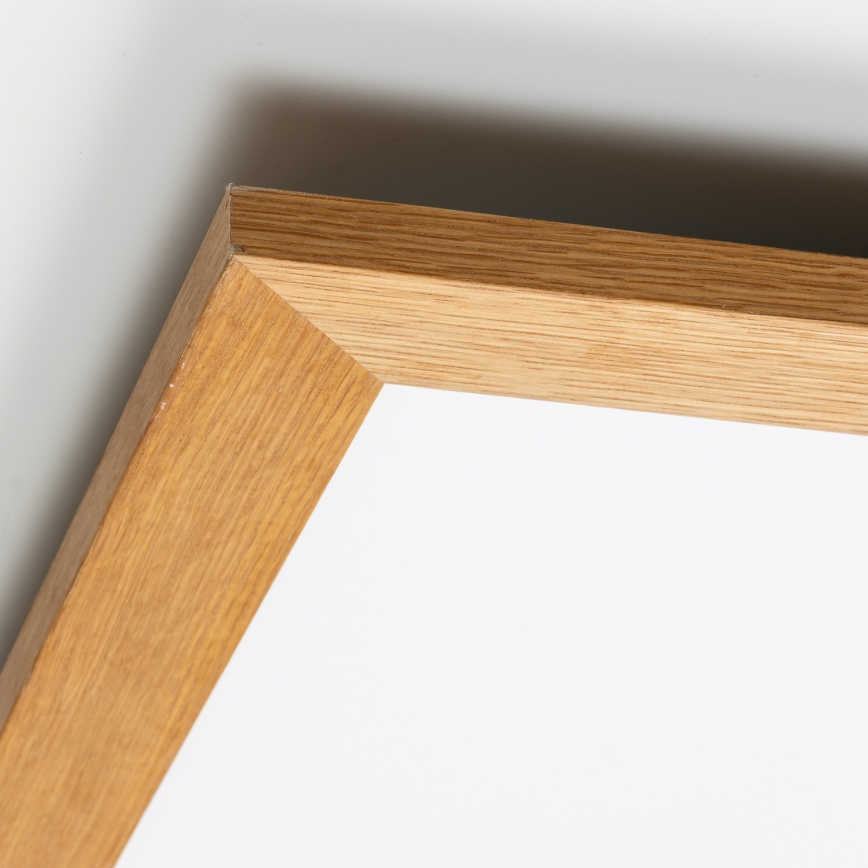 Brilagi - LED Stmievateľné stropné svietidlo SLIMFRAME WOOD LED/58W/230V 64x64 cm 3000-6000K hnedá + diaľkové ovládanie