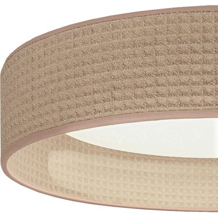 Brilagi - stmievateľné LED stropné svietidlo VELVET SMARTIX STARS LED/24W/230V 3000-6000K priemer 45 cm béžová Wi-Fi Tuya Beacon + diaľkové ovládanie